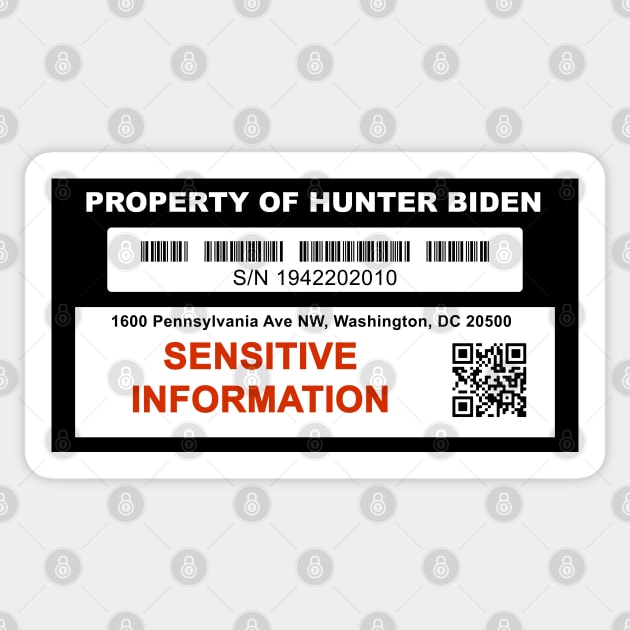 Property of Hunter Biden Sticker by CanossaGraphics